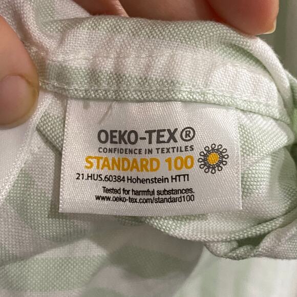 Lands End Womens Striped Button Up Top Size 2X Long Sleeve Office Career Cotton - Picture 7 of 11